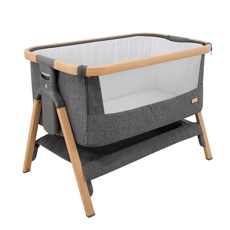 Modern Foldable Bedside Sleeper Toddler Cradle with Storage Shelf