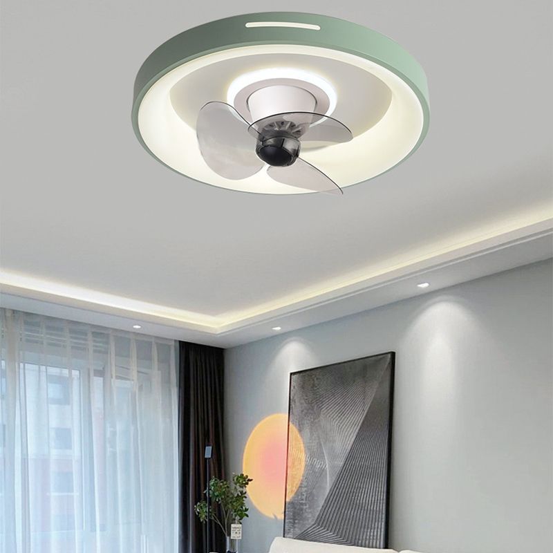 Modern Simple Ceiling Fan Lamp Circle Shape Ceiling Fan Light for Bedroom