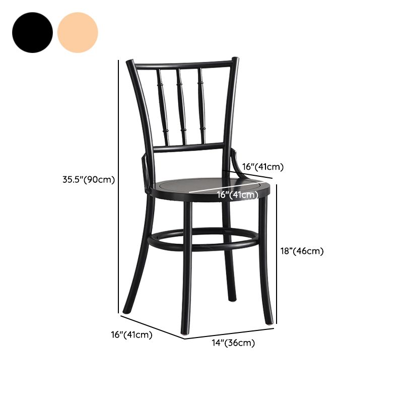 Contemporary Dining Room Solid Wood Open Back Dining Side Chair