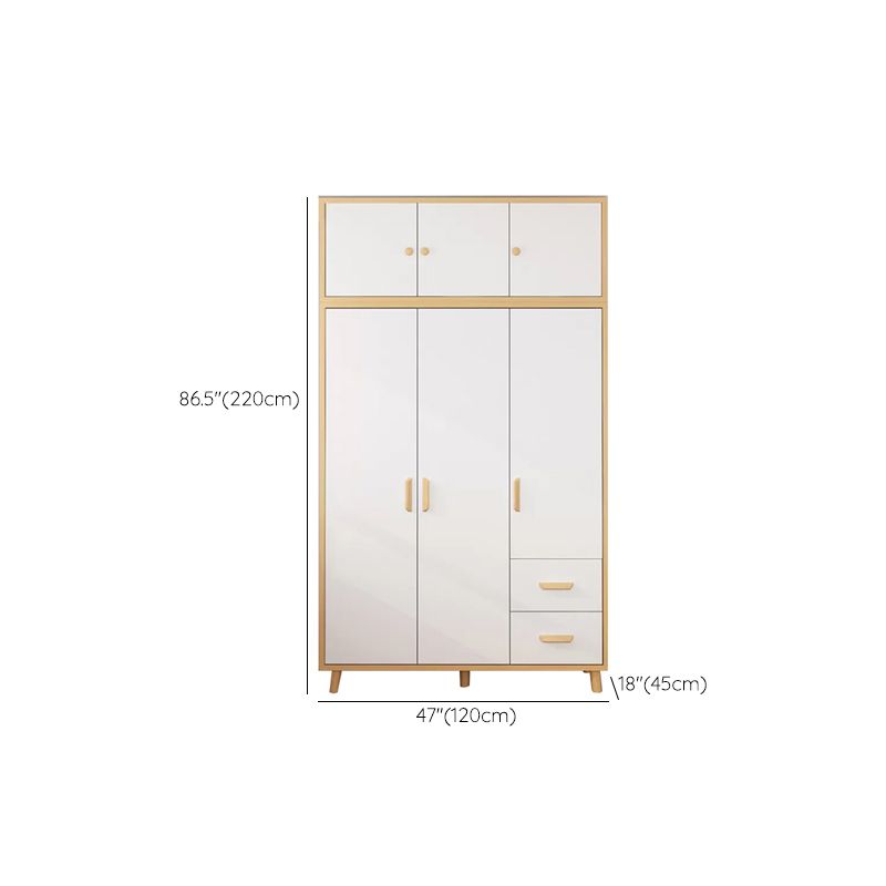 Contemporary Hanging Clothes Rack Solid + Manufactured Wood  Kid's Wardrobe