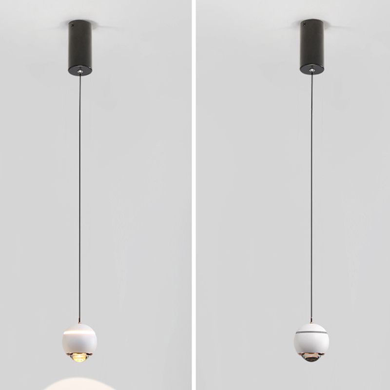 Postmodern Aluminum Pendant Light Globe LED Hanging Pendant for Bedroom