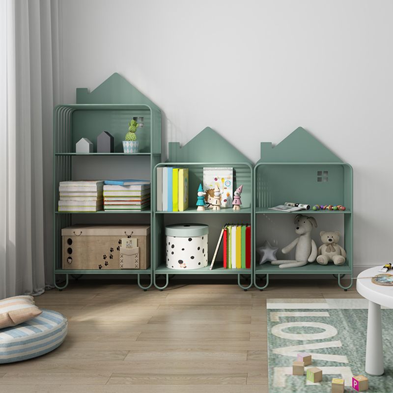 Modern Metal Bookcase Standard Vertical Bedroom Open Shelf Bookshelf