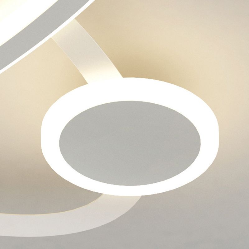 White Ceiling Light Contemporary LED Flush Mount Lighting for Foyer