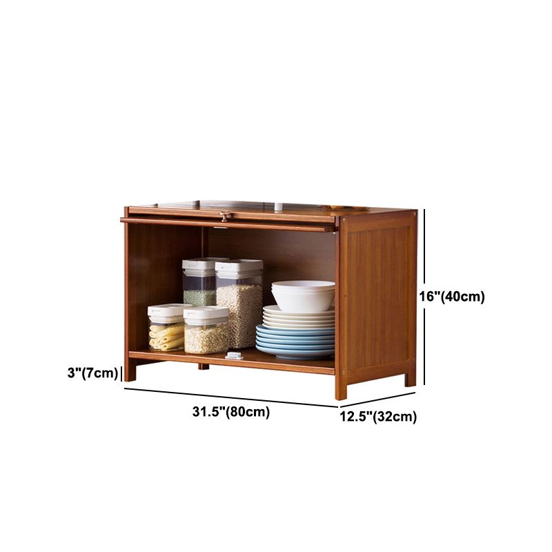 Modern Sideboard Brown Bamboo Dining Sideboard with Door for Living Room