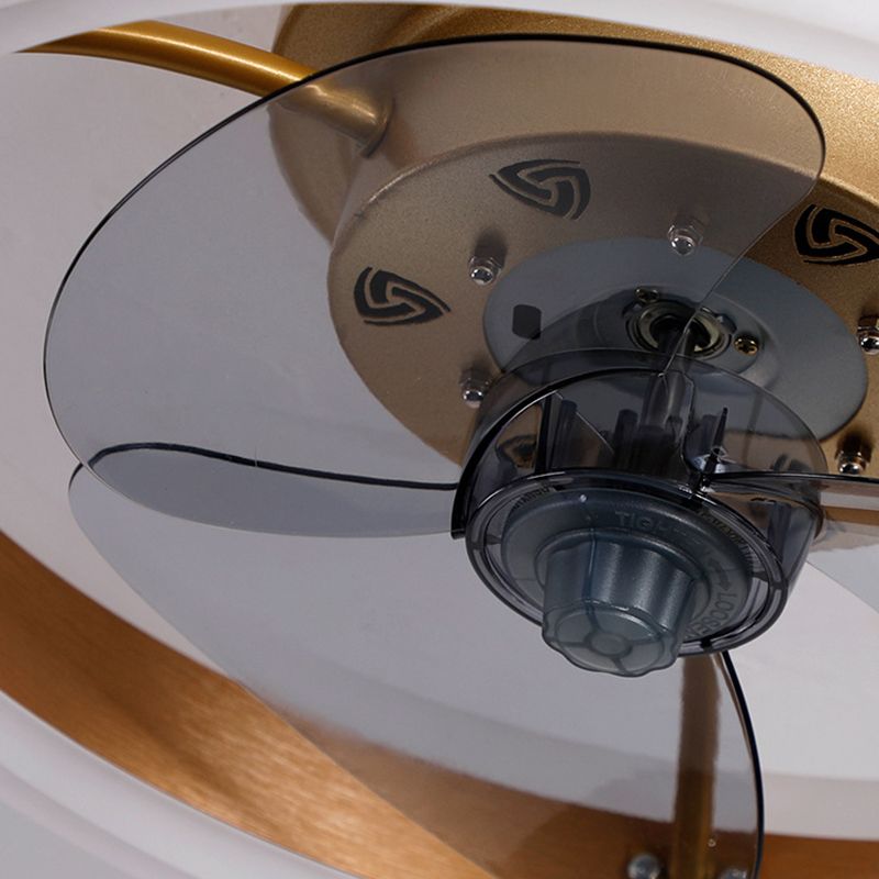 Acrylic Circular LED Flush Mount in Modern Concise Style Iron 2-Light Ceiling Fans for Bedroom