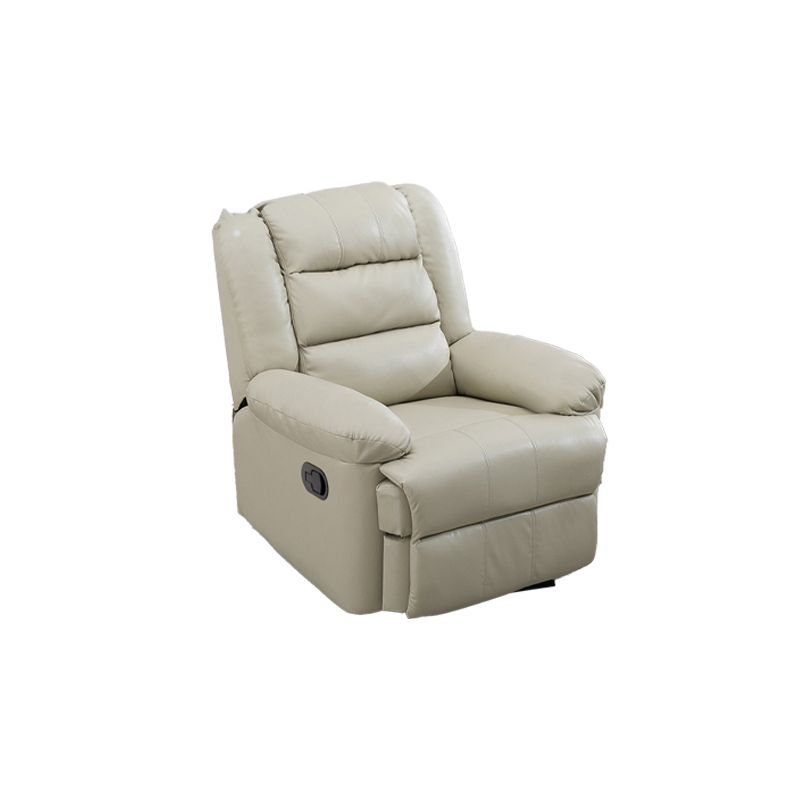 Traditional Recliner Chair Solid Color Standard Recliner with Independent Foot