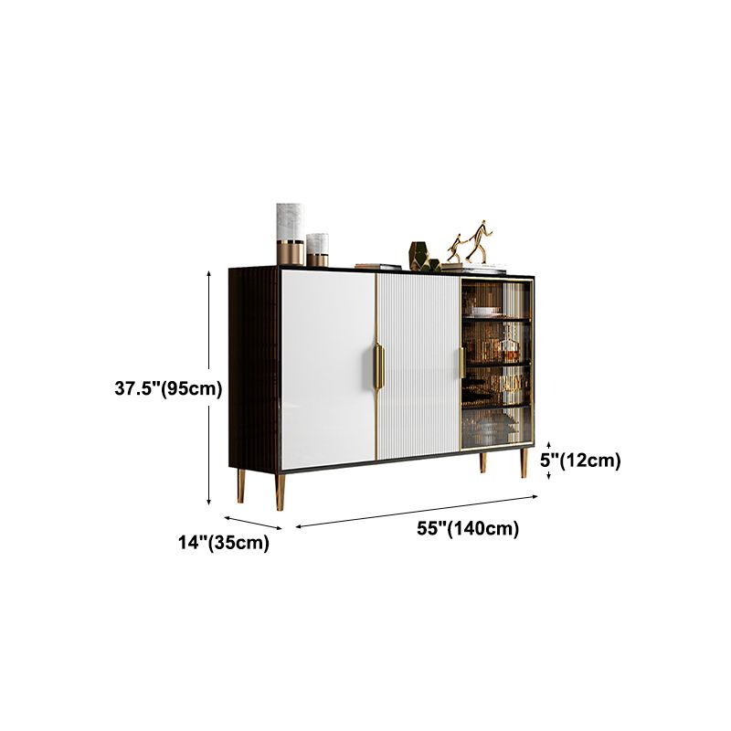 Modern Style Dining Server 38-inch Height Artificial Wood Buffet Server for Kitchen