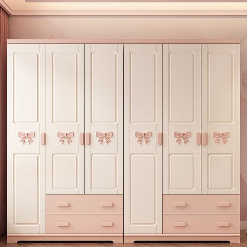 Wooden Kids Closet Modern Style Wardrobe Closet with Garment Rod