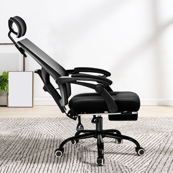 Padded Arms Office Chair Modern No Distressing Desk Chair with Wheels