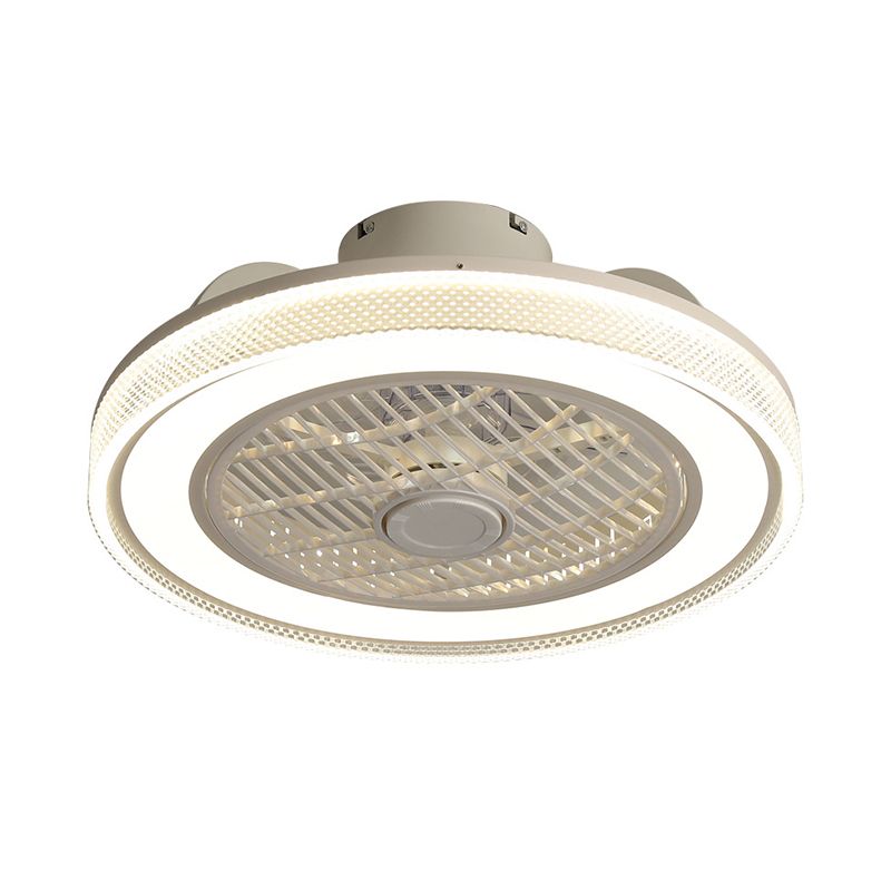 Lampada da ventola a soffitto da 20 "Lampada a ventola minimalista LED LED LED SEMILE per camera da letto