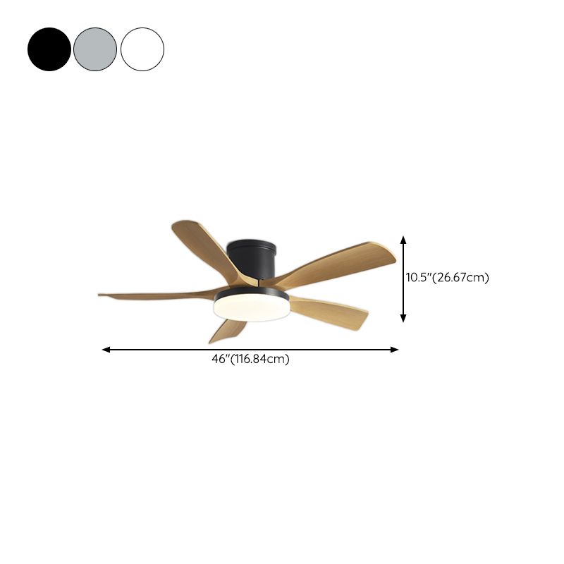 Simplicity 5-Blade Ceiling Fan Lighting in Burly Wood for Dining Room