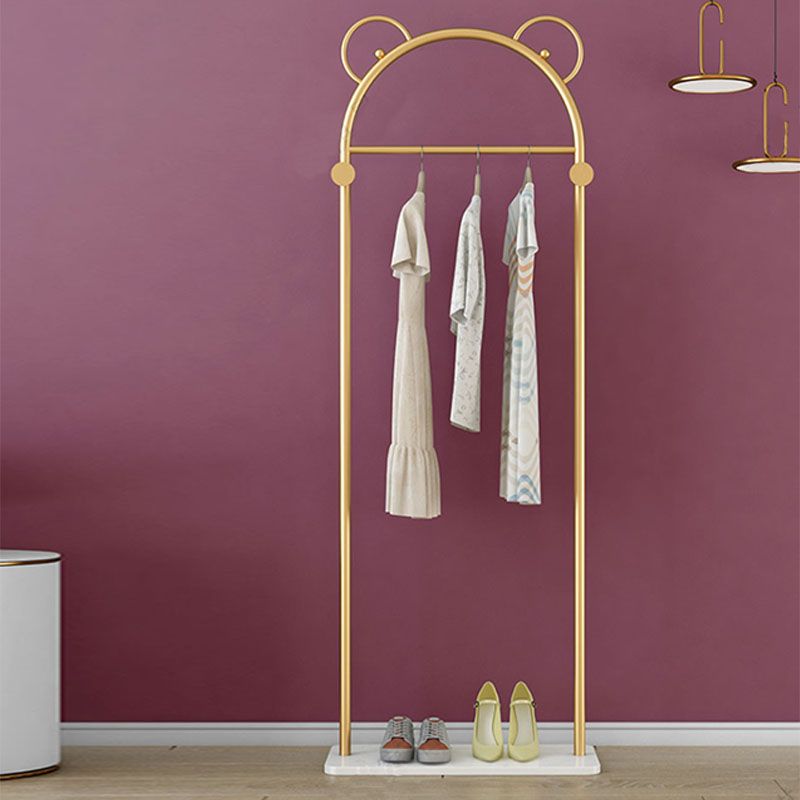 Glam Entry Hall Tree Metal No Distressing Free Standing Coat Rack