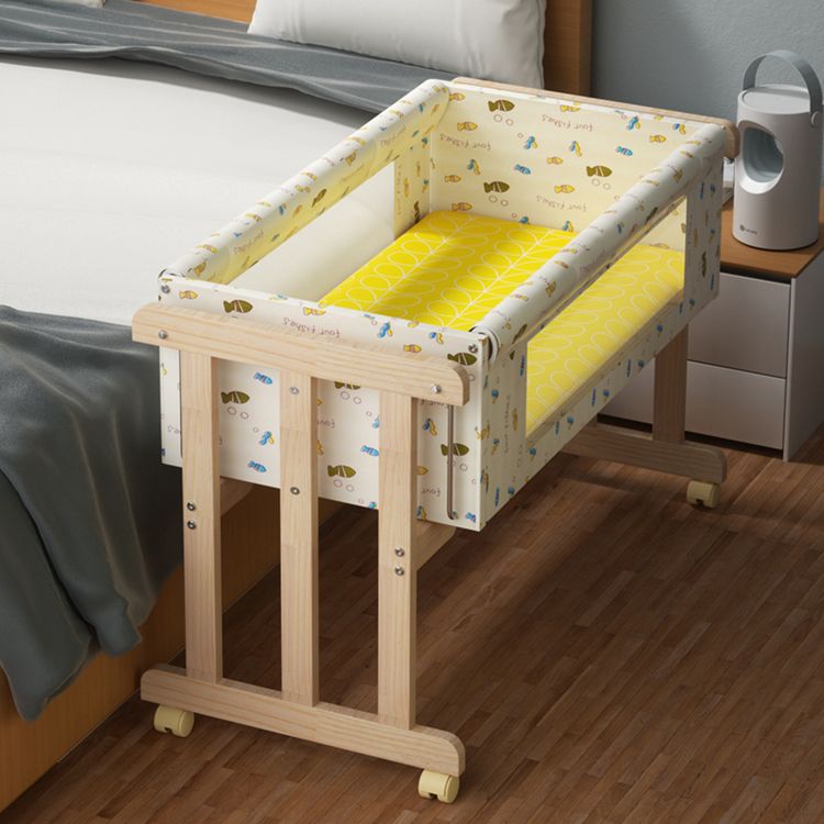 Solid Wood Changing Table Rocking and Movable Baby Changing Table