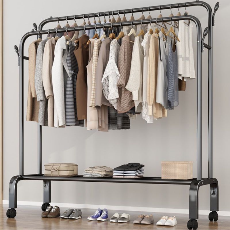 Modern Style Metallic Coat Rack Free Standing Hooks Design Coat Rack with Shelf