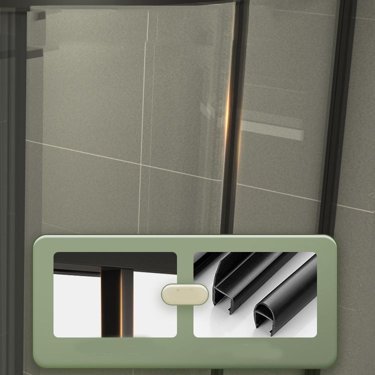 Linear Sliding Shower Enclosure Metal Semi-Frameless Shower Enclosure