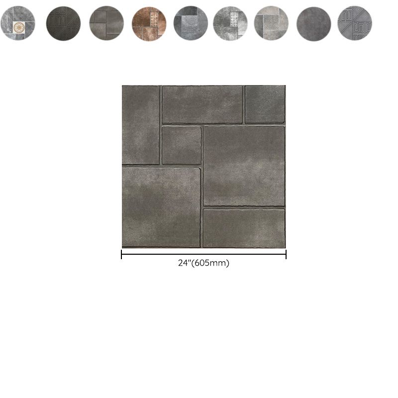 Modern Outdoor Floor Tile Square Straight Edge Vintage Floor Tile