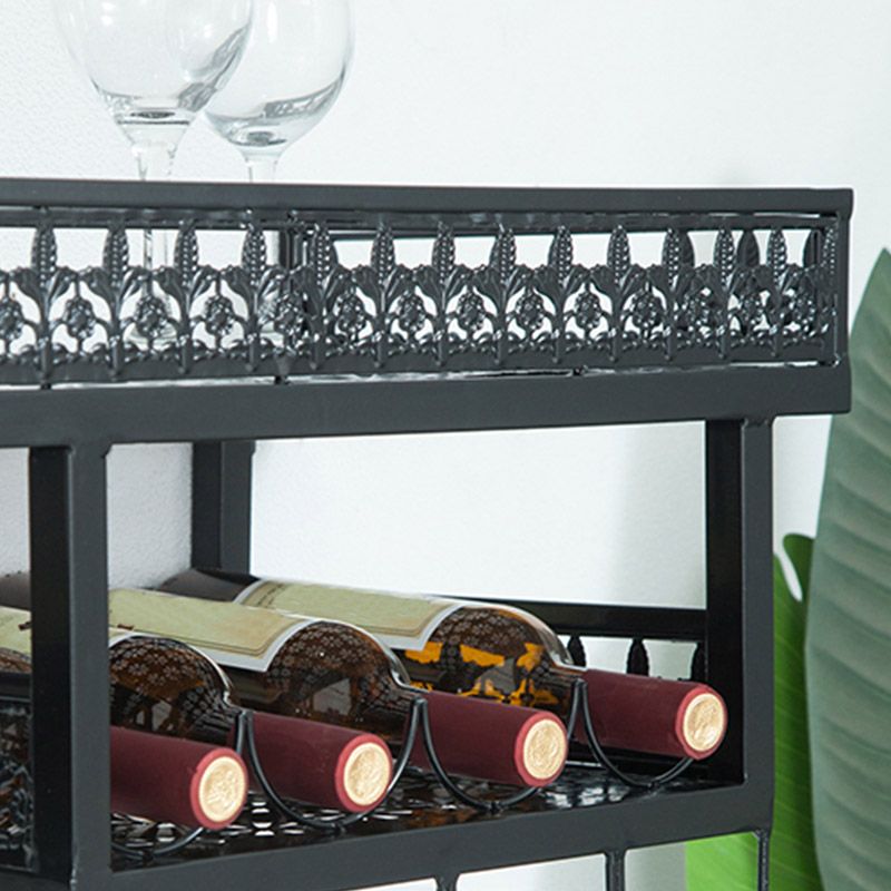 Wall Mounted Wine Rack Metal Wine Bottle & Glass Rack for Kitchen