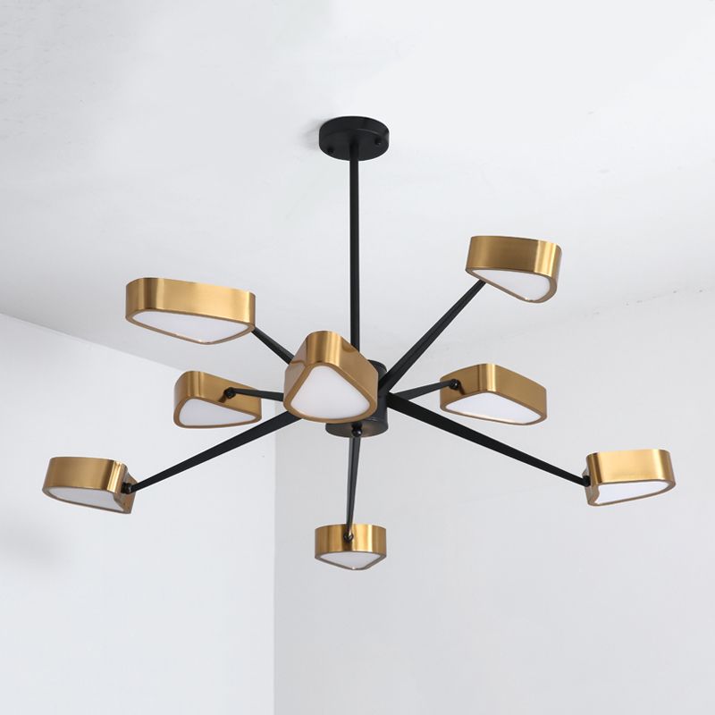 Postmodern Style Metal Chandelier Light Fixture Gold Geometry Shape Pendant Light