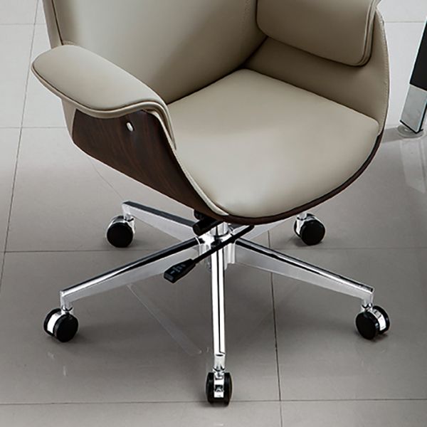 High Back Armless Executive Chair Faux Leather Managers Chair