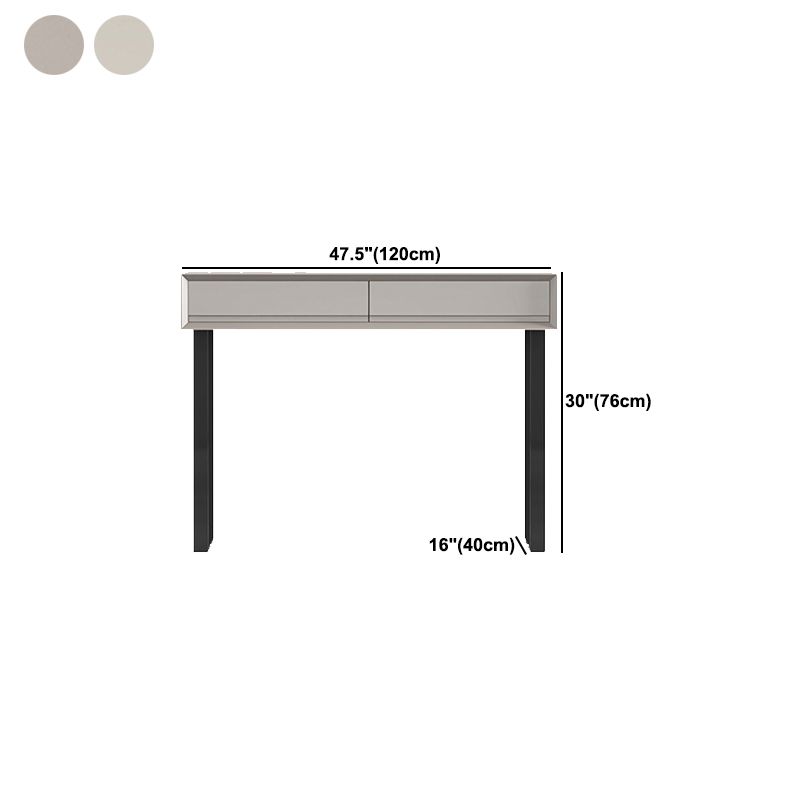 Modern Grey/Beige Vanity Tables Wood and  Metal Vanity Makeup Table Set