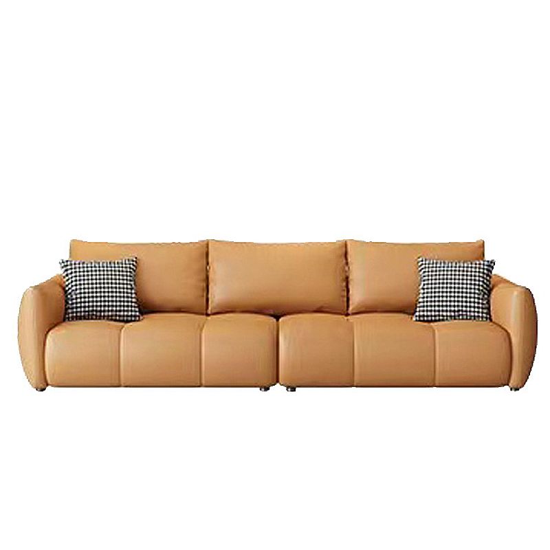 Contemporary Stationary Living Room Couch Tuxedo Arm 3-seat Sofa