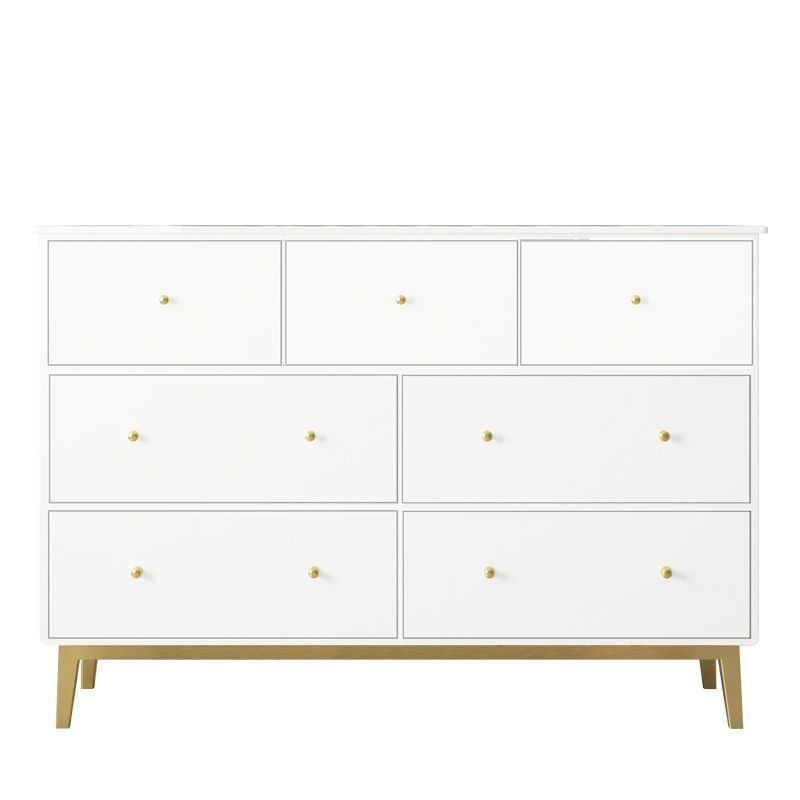 Contemporary Chest with 4 Legs Wood Storage Chest with Drawers for Home/Office