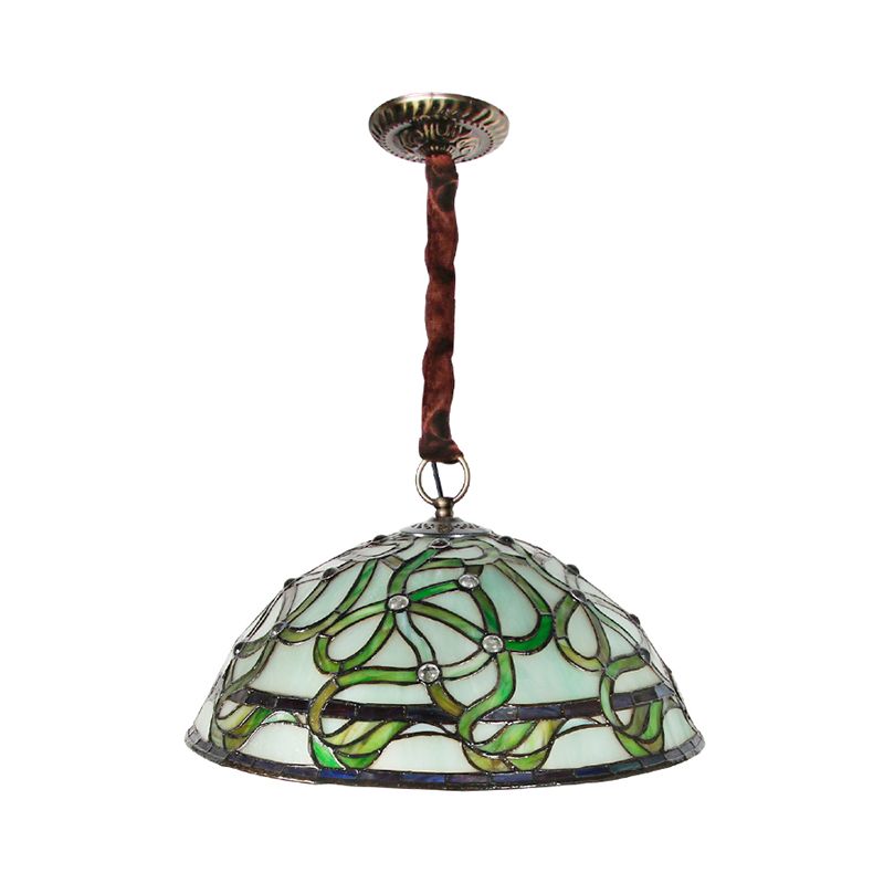 3 lumières Bowl Chandelier LAMPE ANTIQUE VERNE VERNE VERNE PLAFIER PLACE ALIMENTATION AVEC LA PLANT DE VINE MOTEUR