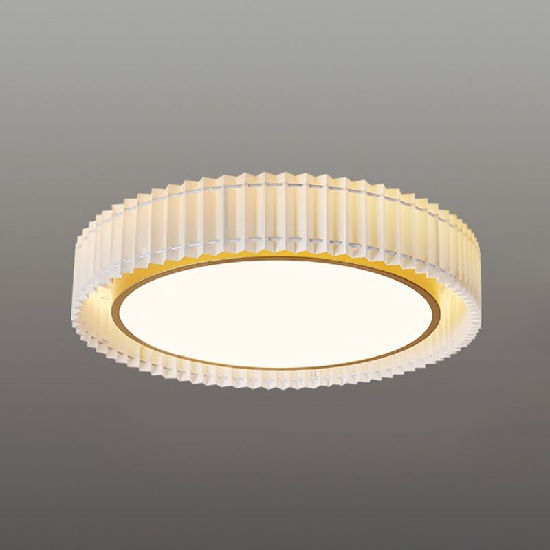 Modern Ceiling Light Fabric Ceiling Mount Light with Acrylic Shade for Bedroom