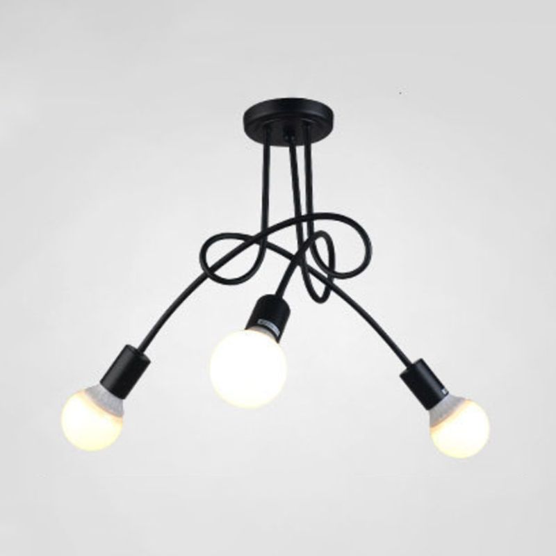 Industrial Ceiling Lamp Simple Flush Mount Light Fixture for Bedroom