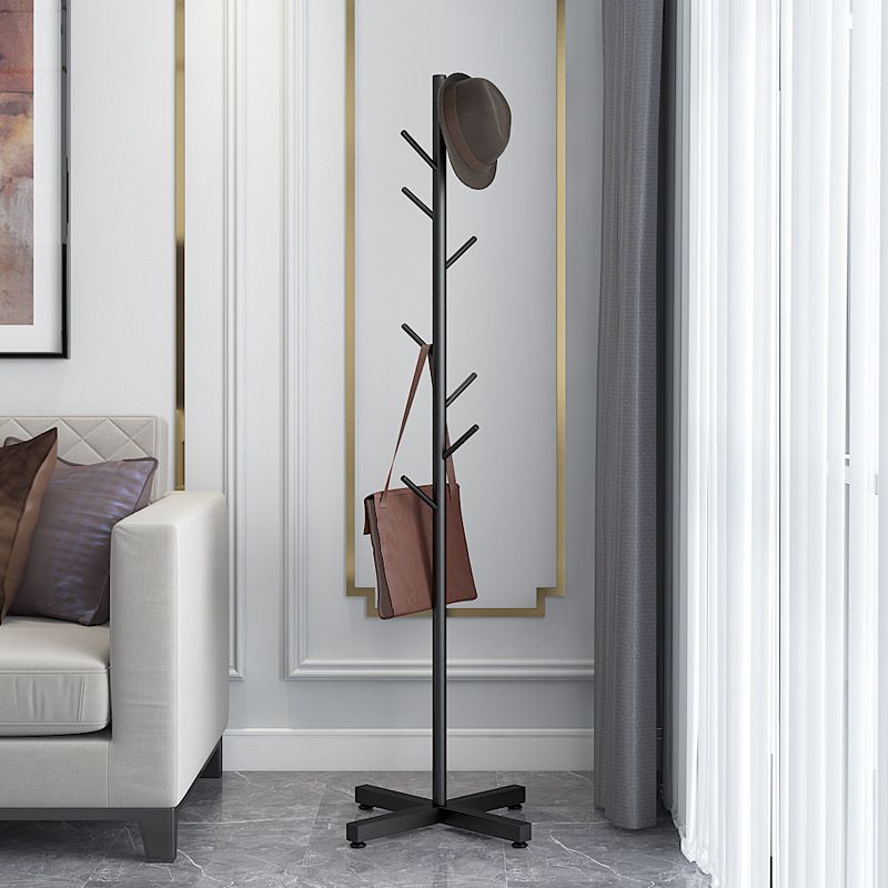 Modern Coat Hook Solid Color Metal Coat Rack with Marble Base