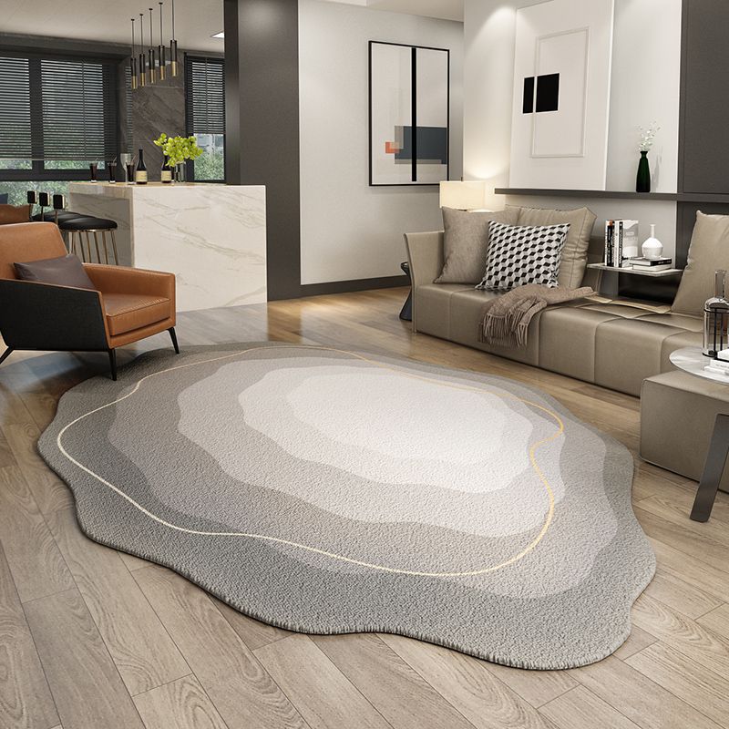 Minimalist Novelty Shape Rug Modern Indoor Rug Polyester Stain Resistant Area Rug for Living Room