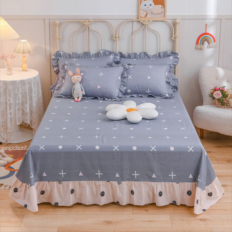 Cotton Bed Sheet Home Bedroom Dormitory Simple Bed Sheet Set