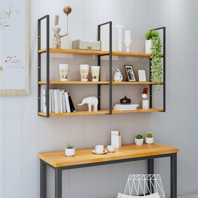 Modern Natural Floating Book Shelf Coffee Shop 43.3" H Bookshelf