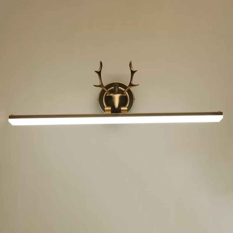 Linear Shape Wall Lamp Modern Style Metal 1 Light Sconce Light in Black/Brass