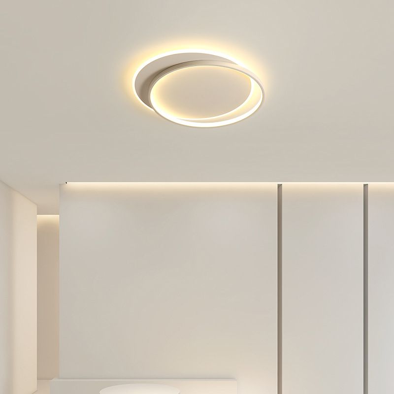 Modern LED Ceiling Light Simple Ceiling Mount Light with Silica Gel Shade for Bedroom