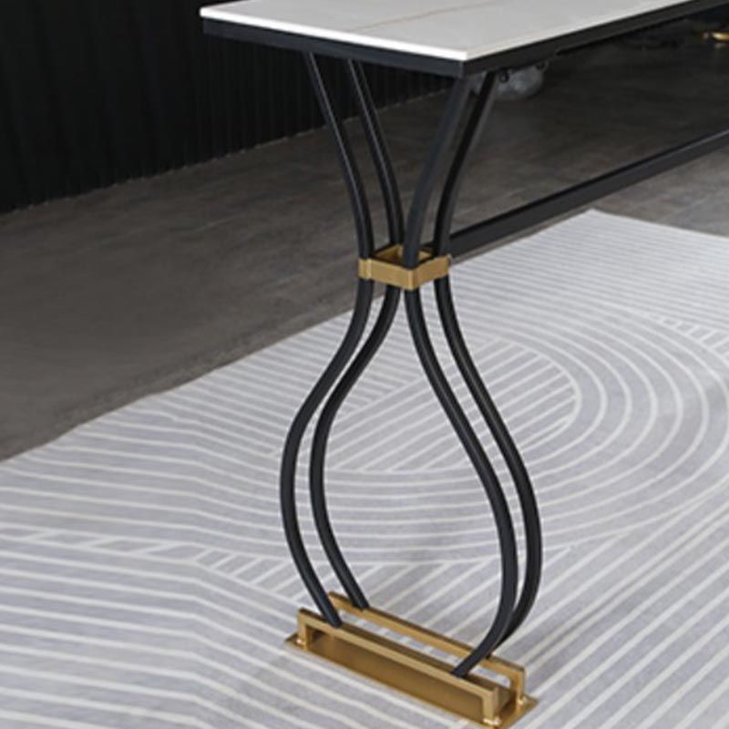 Glam Style Bar Table Artificial Marble 42-inch Height Top Bistro Table