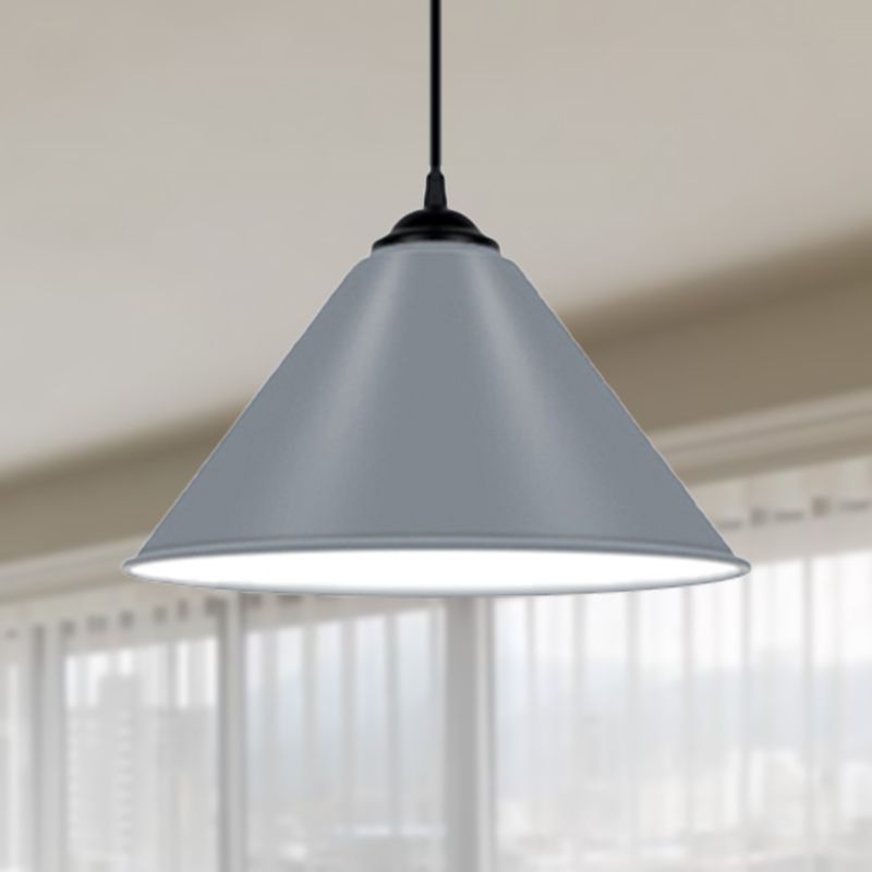 Kegelhangende licht Modern metaal 1 lichtroze/geel/groene hanglamp, 12 "/14"/16 "dia