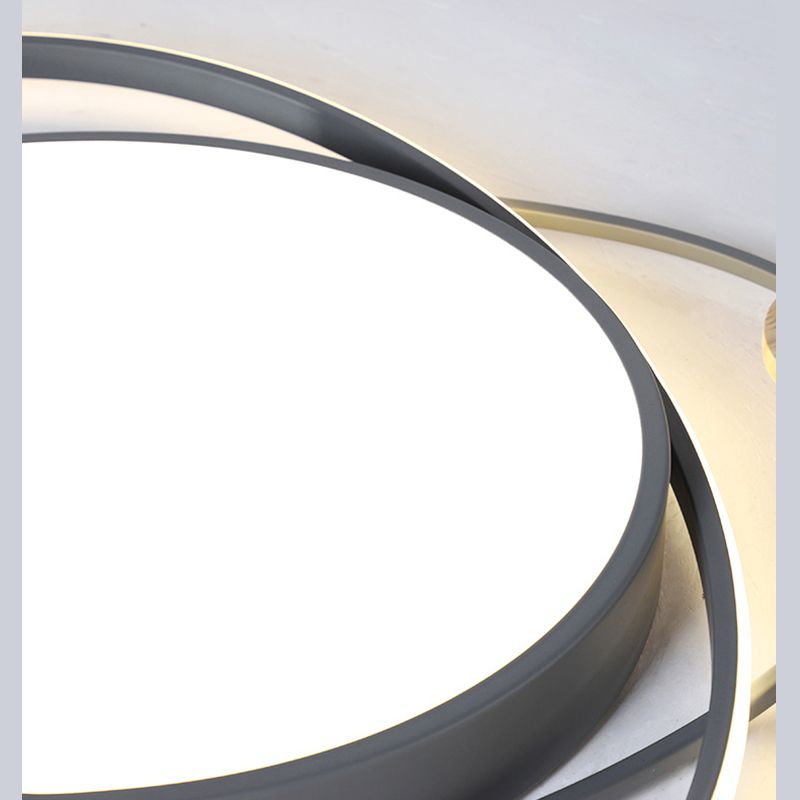 Voyant rond Fixture à cheval Macaron Metal Bedroom LED Flush Ceiling Light