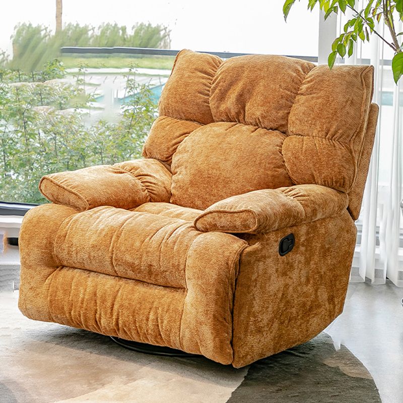 Contemporary Solid Color Standard Recliner Chenille Recliner Chair