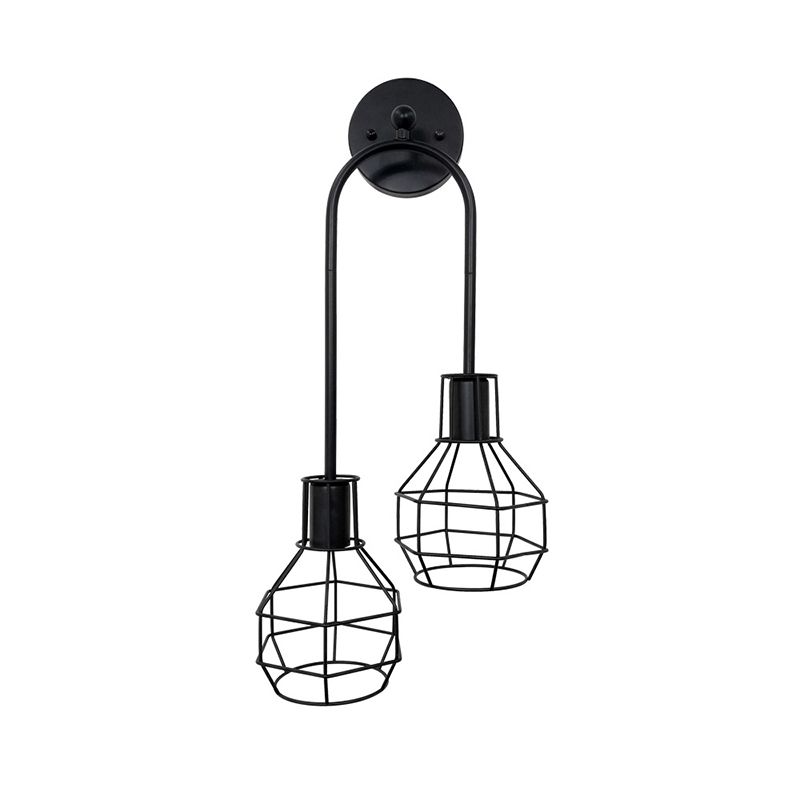 Industrial Style Iron Sconce Light Fixtures Ball Shape Wall Lighting Ideas for Bedroom