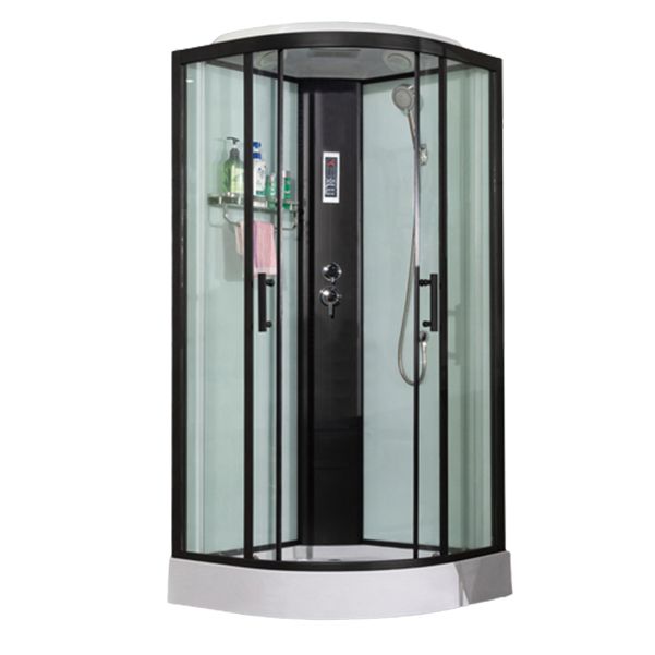 Tempered Easy Clean Glass Glass Tub & Shower Kit Double Sliding Shower Stall