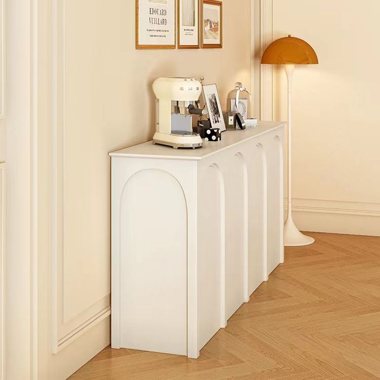 Modernism Wood Sideboard Table White Server Cabinets Included for Living Room