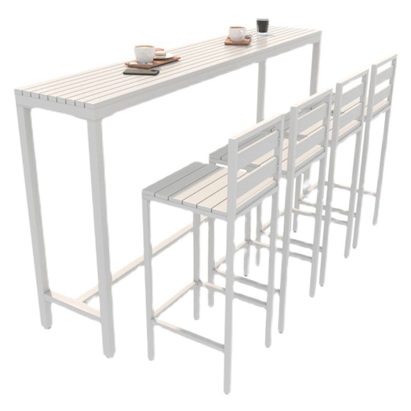 Rectangle Bar Dining Table Industrial Bar Dining Table with Trestle Base