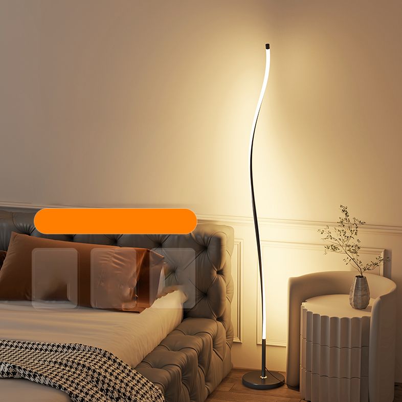 Luce a forma di forma moderna a forma di striscia Metal 1 Luce leggera per la camera da letto