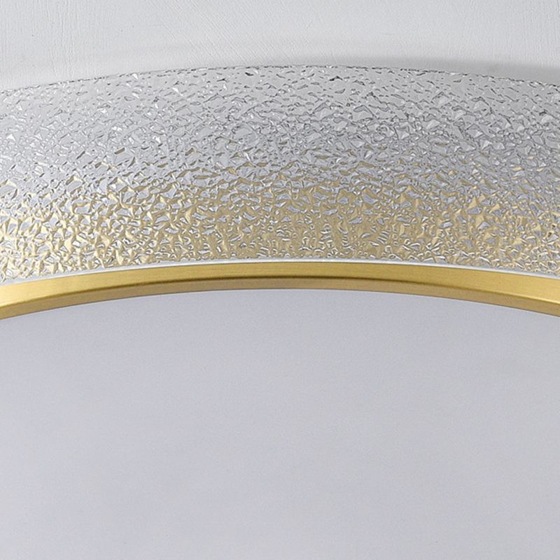 Modern Single Golden Flush Mount Lighting Round LED Ceiling Light for Bedroom