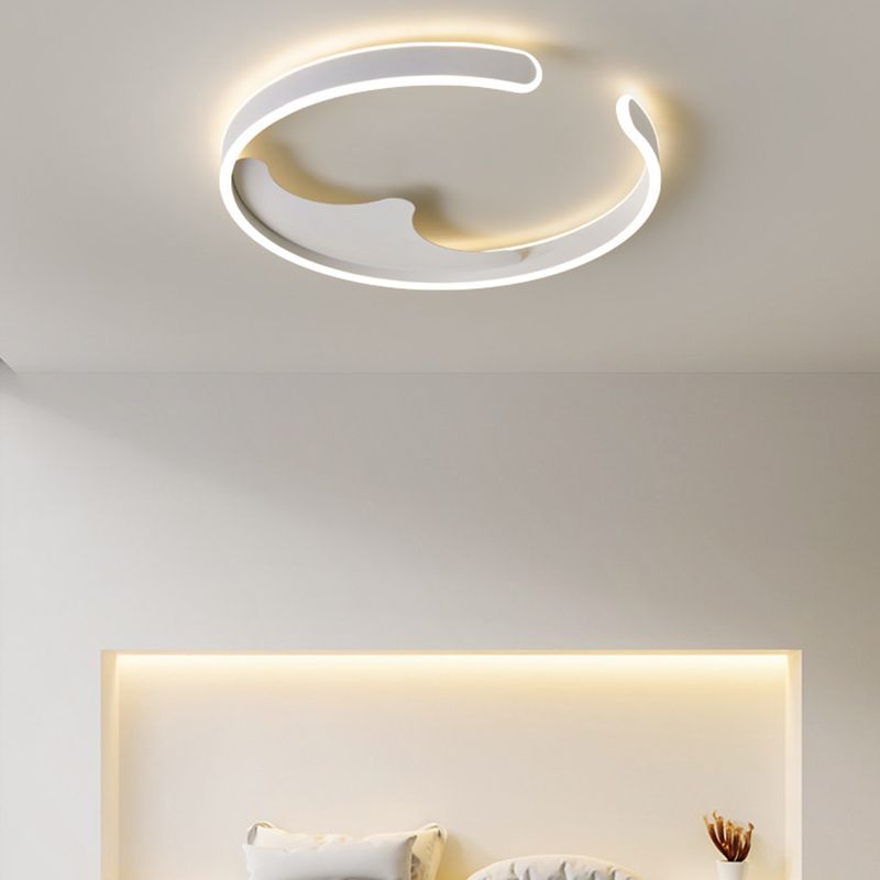 Modern LED Flush Mount Lighting White Ceiling Light for Living Room