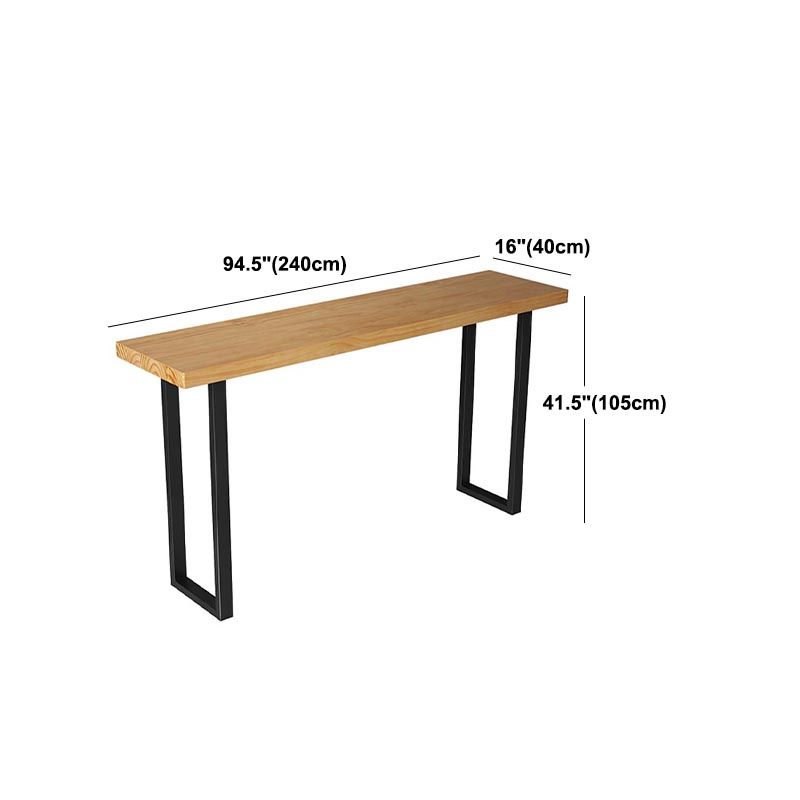 Solid Wood Bar Table Industrial Bar Dining Table with Sled Base