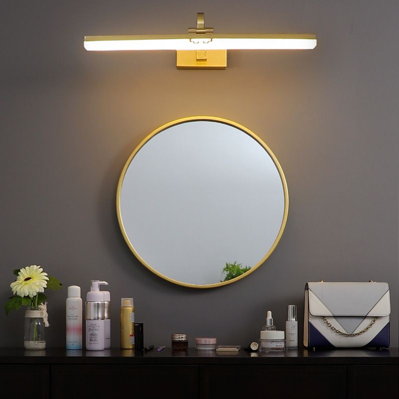 Simple Style Brass LED Lamp Vanity Sconce Lights for Bathroom Powder Room