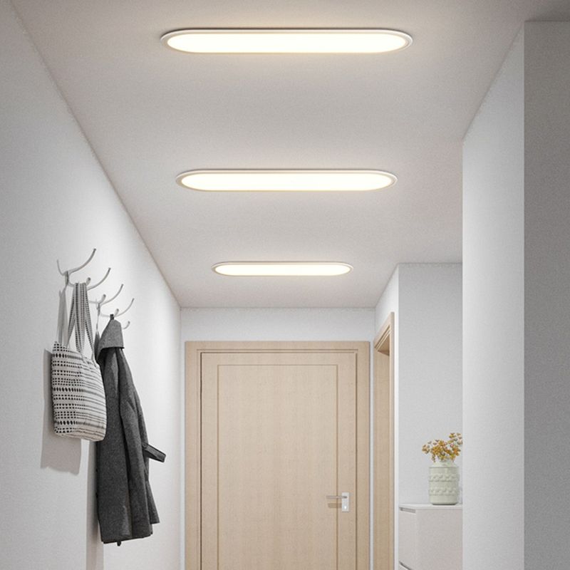 White Flush Light Modern Simple Flush Mount Ceiling Lamp for Living Room