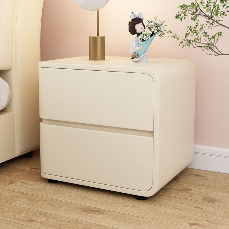 Contemporary Drawer Storage Bedside Cabinet Pine Accent Table Nightstand for Bedroom